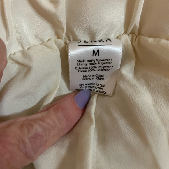 Champagne sequin ankle pants . New . Fully lined elastic waist - Picture 3 of 3